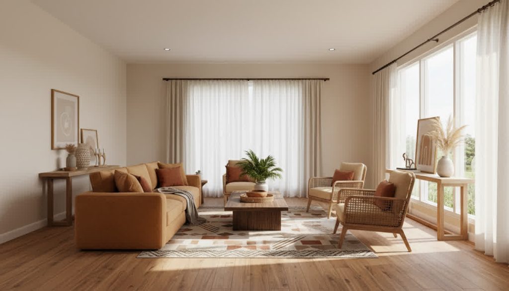 lantai vinyl ruang tamu modern