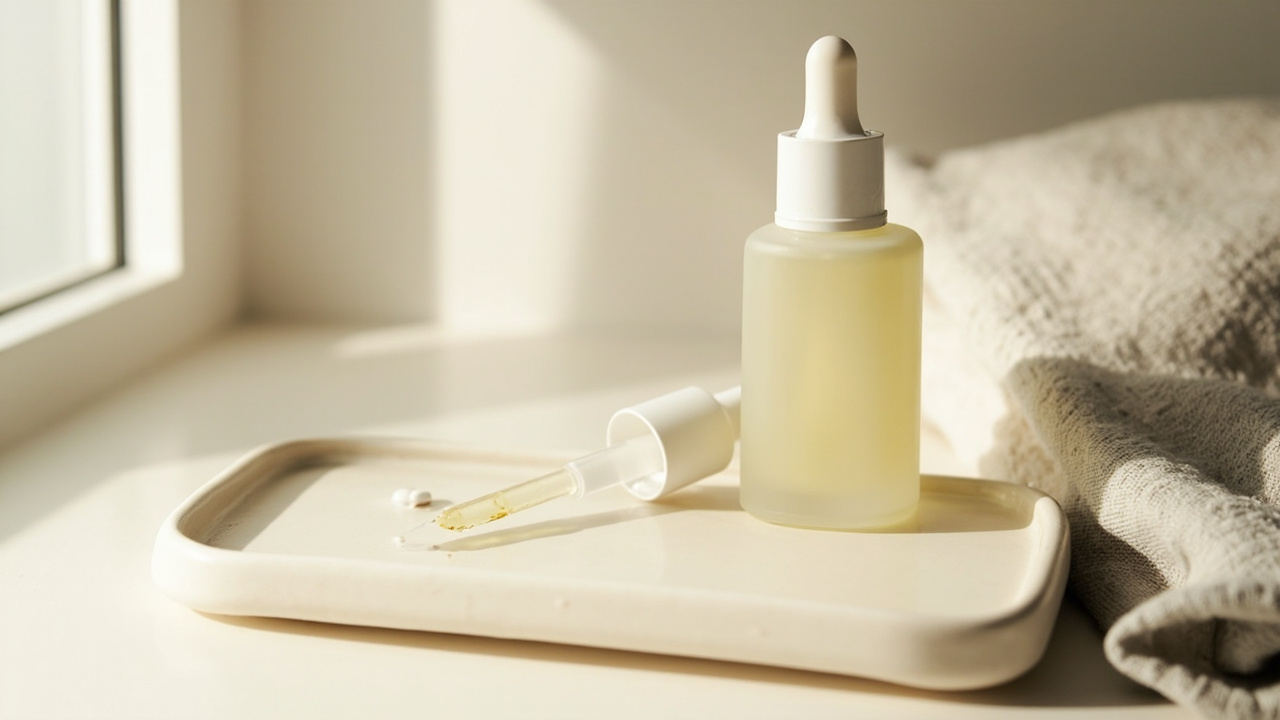 Still life skincare niacinamide untuk artikel Sepikir