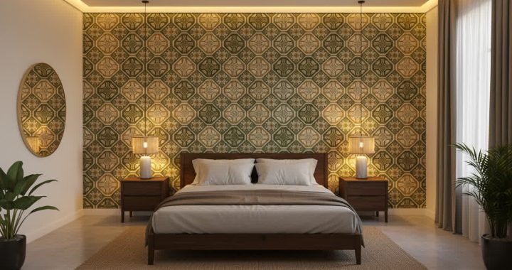 wallpaper dinding ruang tamu modern